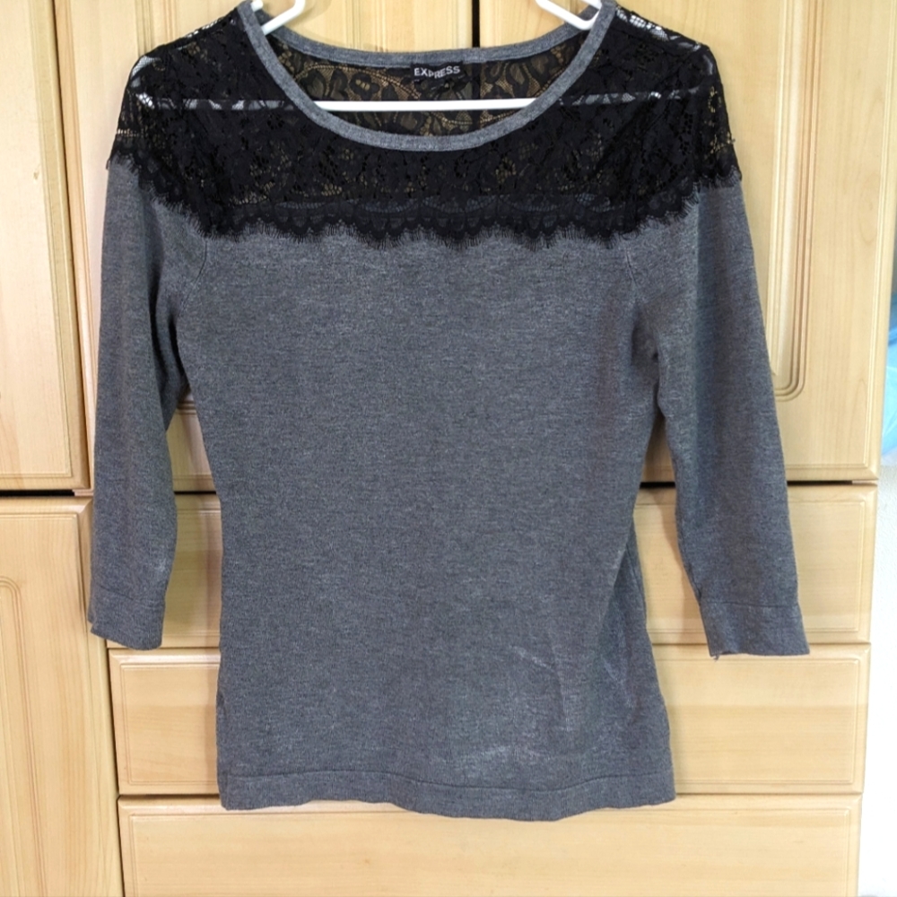 Express Lace Collar Sweater Size Small NWOT